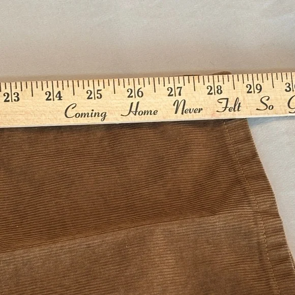 L L Bean Men's BeanFlex® Corduroy Pants Dune Brown Standard Fit Straight Leg EUC - Picture 6 of 11